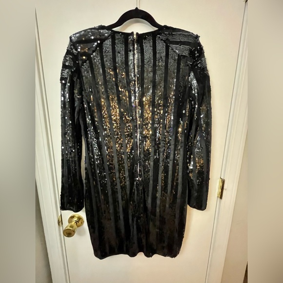 WOMEN FASHION NOVA BLACK SEQUINS DRESS - Picture 6 of 6